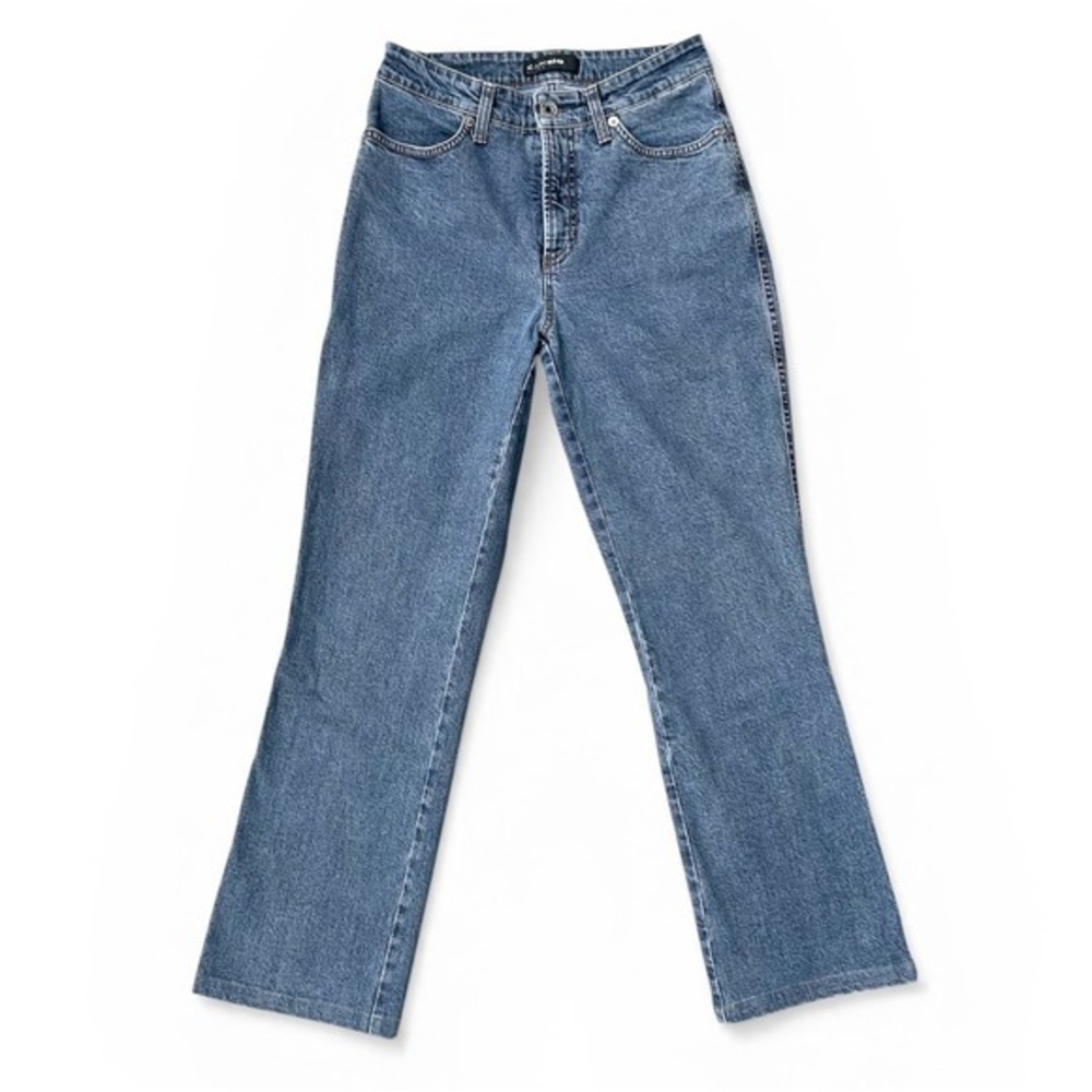 Cambio‎ Jeans Women's 4 Y2K Medium Wash Straight Leg Bootcut Stretch Denim Blue